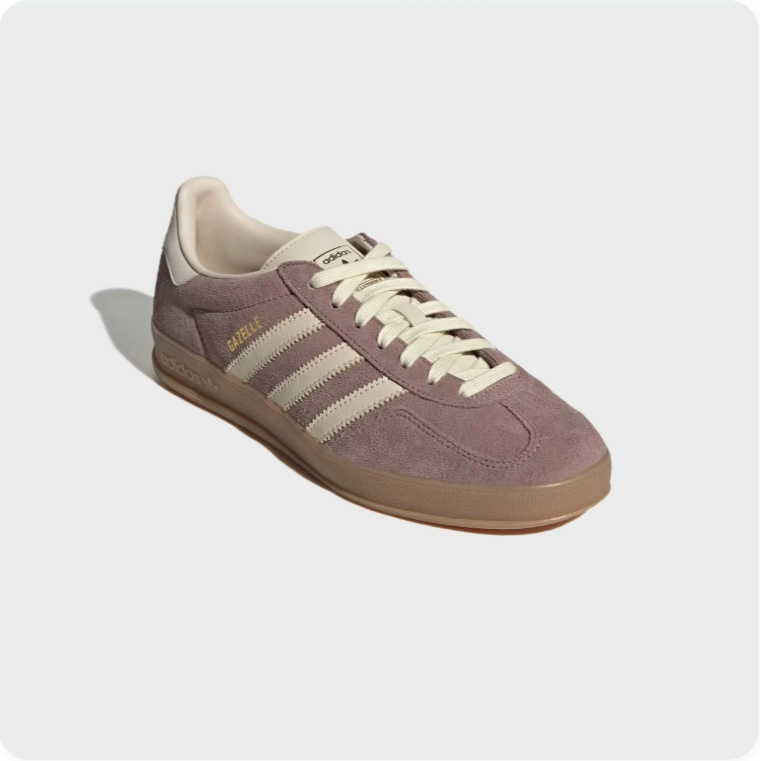 Adidas Gazelle Indoor Mauve Cream - Angled View