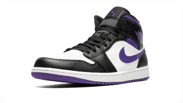 Air Jordan 1 Mid Court Purple - Side View 1