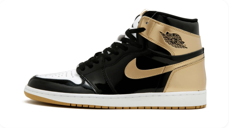 Air Jordan 1 Retro High OG – Gold Toe (Black / Metallic Gold / White)