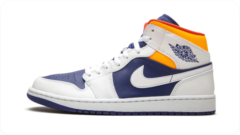 Air Jordan 1 Mid – Royal Blue / Laser Orange / White