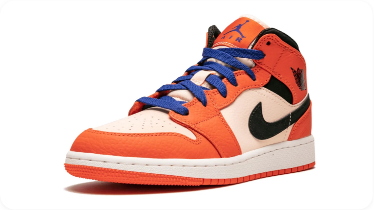 Air Jordan 1 Mid SE – Team Orange / Black / Sail / Racer Blue
