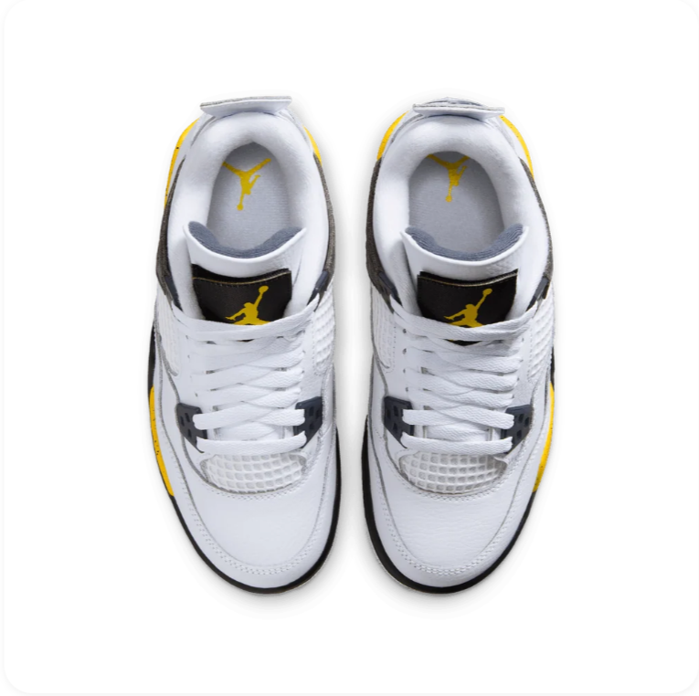 Air Jordan 4 Retro – Vivid Sulfur (White / Yellow / Black / Midnight Navy)