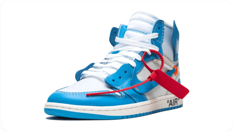 Air Jordan 1 Retro High x Off-White – UNC (Powder Blue / White)
