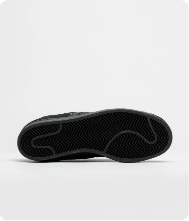 Adidas Superstar – Triple Black Suede (Core Black / Gold)