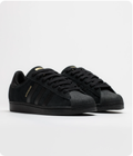 Adidas Superstar – Triple Black Suede (Core Black / Gold)