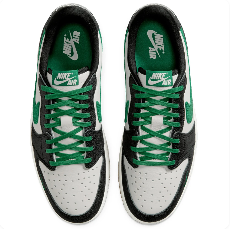 Air Jordan 1 Low x Nike SB Black Malachite - Top View
