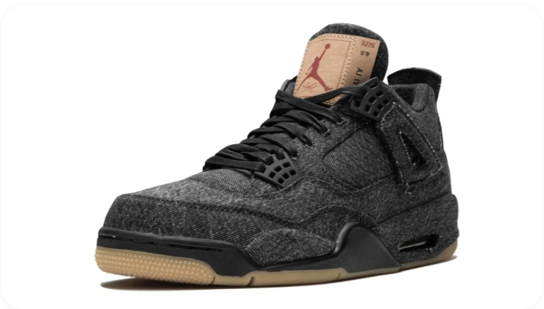 Air Jordan 4 Retro x Levi's – Black Denim (Black / Gum)