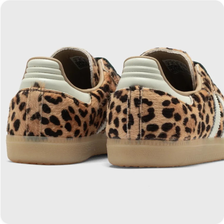 Adidas Samba OG – Leopard Print (Tan / Brown / White / Forest Green)