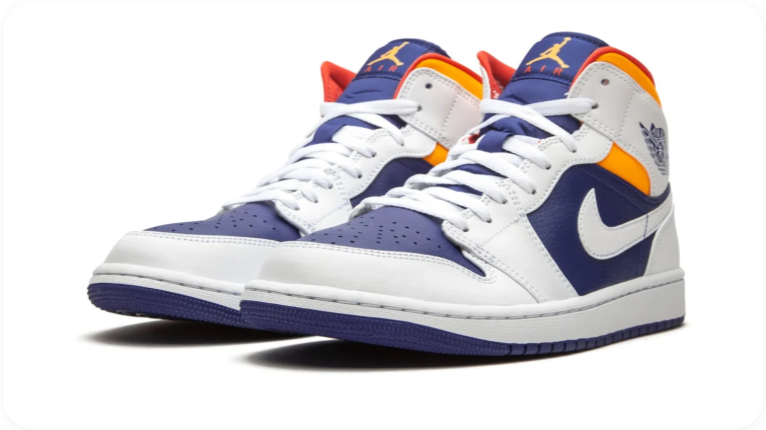 Air Jordan 1 Mid – Royal Blue / Laser Orange / White