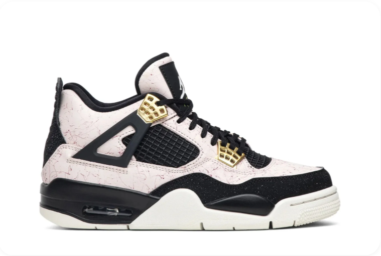 Air Jordan 4 Retro (W) – Pearl Pink / Black / Metallic Gold