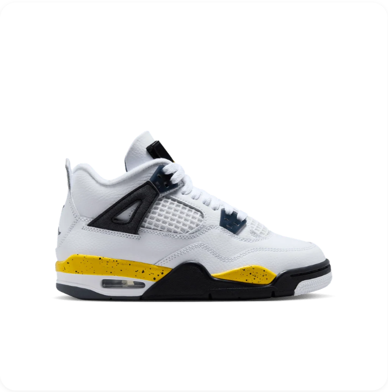 Air Jordan 4 Retro – Vivid Sulfur (White / Yellow / Black / Midnight Navy)