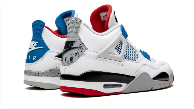 Air Jordan 4 Retro SE – What The (White / Military Blue / Red / Cement)