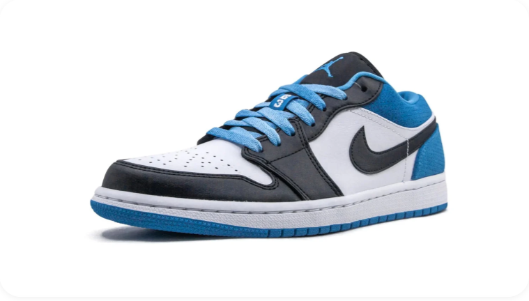 Air Jordan 1 Low SE – Laser Blue / Dark Marina Blue / Black / White