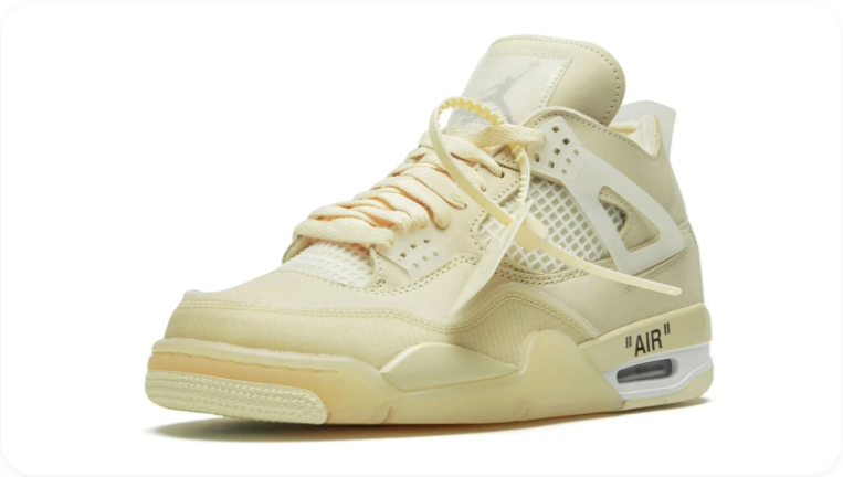 Air Jordan 4 Retro x Off-White Sail Womens - Pair View