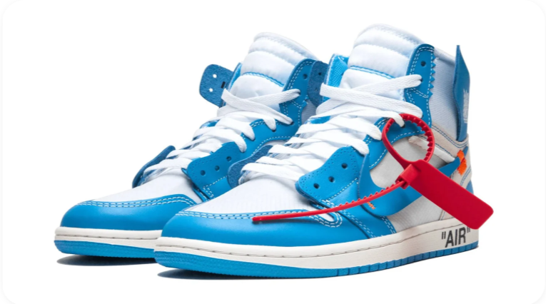 Air Jordan 1 Retro High x Off-White – UNC (Powder Blue / White)
