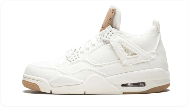 Air Jordan 4 Retro x Levi's – White Denim (White / Gum)