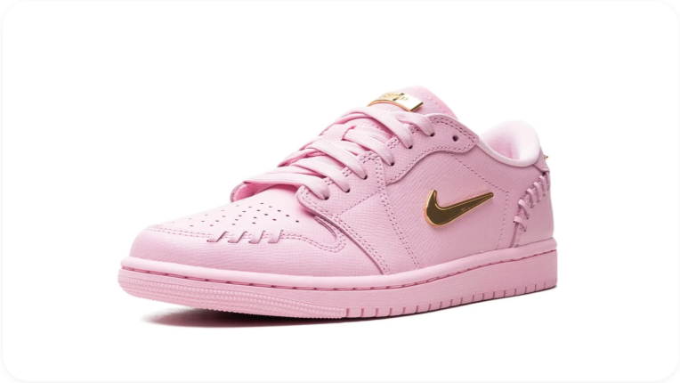 Air Jordan 1 Low OG (W) – Perfect Pink / Metallic Gold