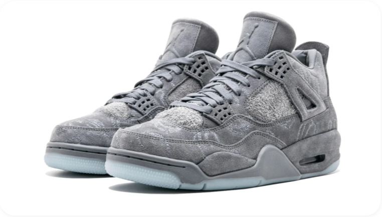 Air Jordan 4 Retro x KAWS Cool Grey - Pair View