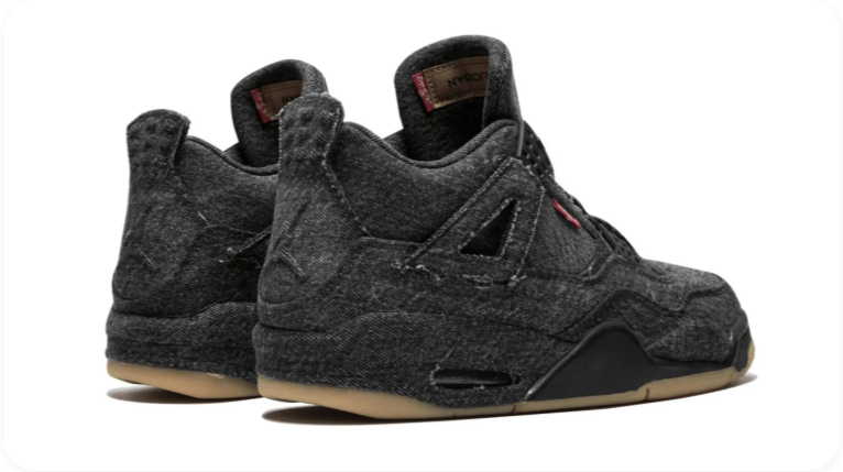 Air Jordan 4 Retro x Levi's – Black Denim (Black / Gum)