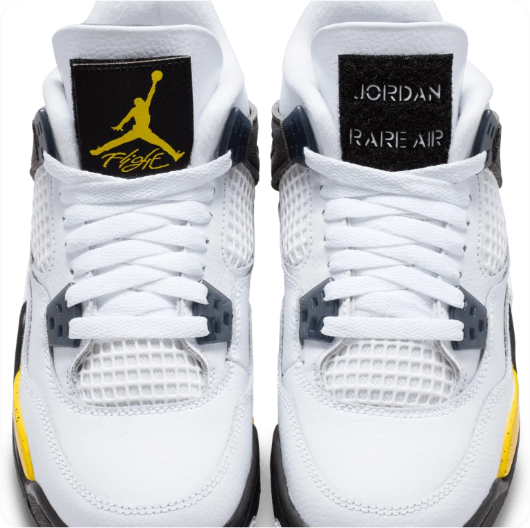 Air Jordan 4 Retro – Vivid Sulfur (White / Yellow / Black / Midnight Navy)