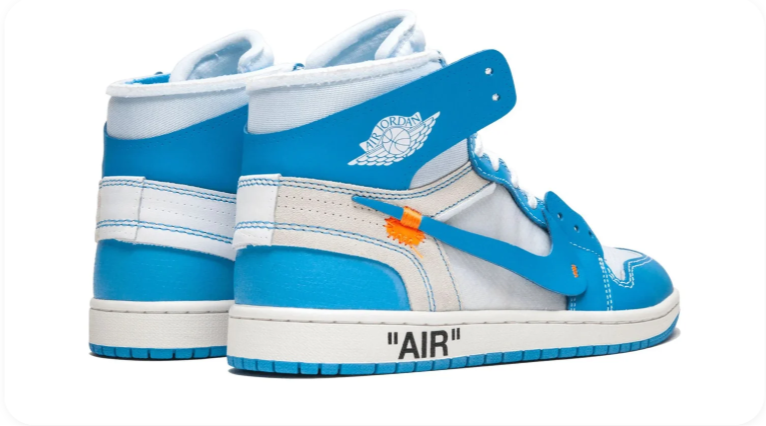 Air Jordan 1 Retro High x Off-White – UNC (Powder Blue / White)