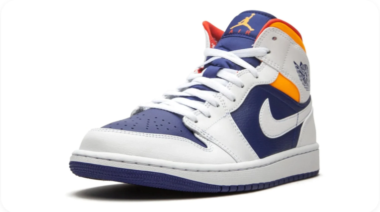 Air Jordan 1 Mid – Royal Blue / Laser Orange / White