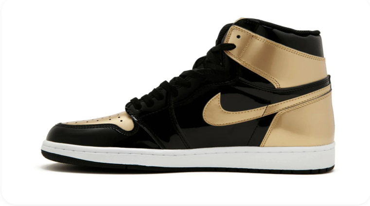 Air Jordan 1 Retro High OG – Gold Toe (Black / Metallic Gold / White)