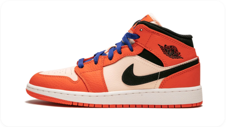 Air Jordan 1 Mid SE – Team Orange / Black / Sail / Racer Blue