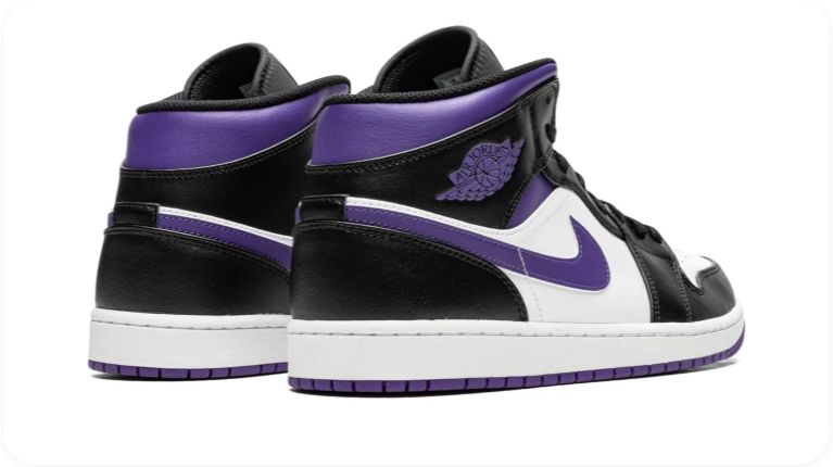 Air Jordan 1 Mid – Court Purple (Black / Court Purple / White)