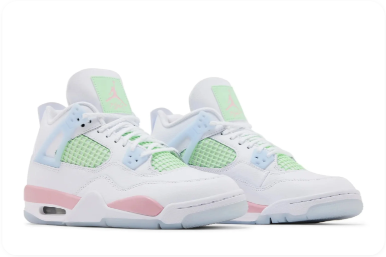 Air Jordan 4 Retro (W) – Seafoam (White / Mint Green / Blue / Pink)